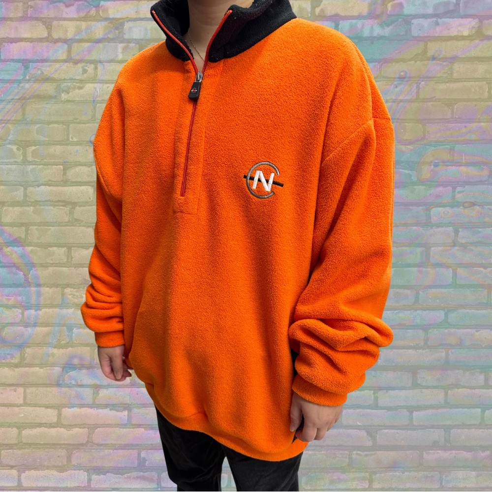 Vintage Y2K Nautica Competition Classic Quarter Zip Fleece Jacket - Picture 2 of 5